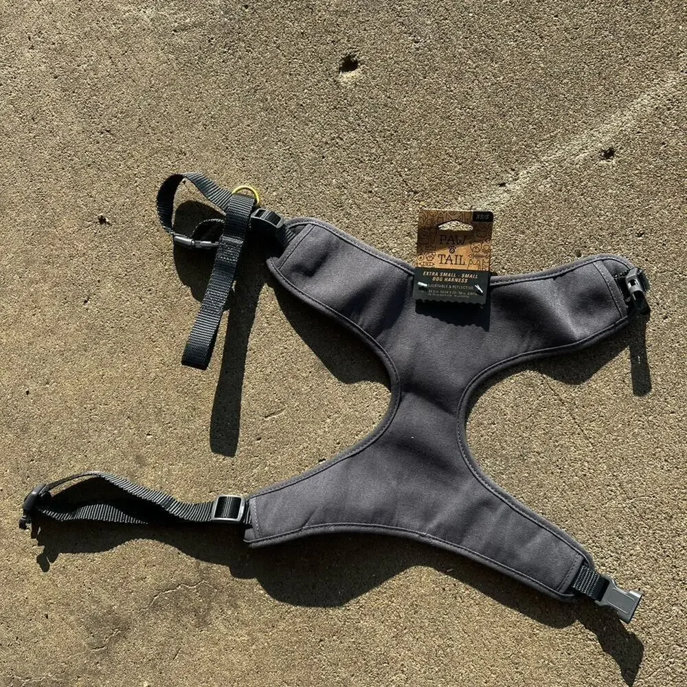 Paw & Tail dog harness, gray, padded, adjustable size-XS-S
